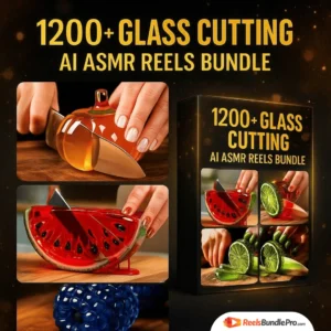 Glass Cutting Videos Bundle – 1200+ Satisfying Reels for Instagram & YouTube Shorts