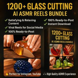 Glass Cutting Videos Bundle – 1200+ Satisfying Reels for Instagram & YouTube Shorts
