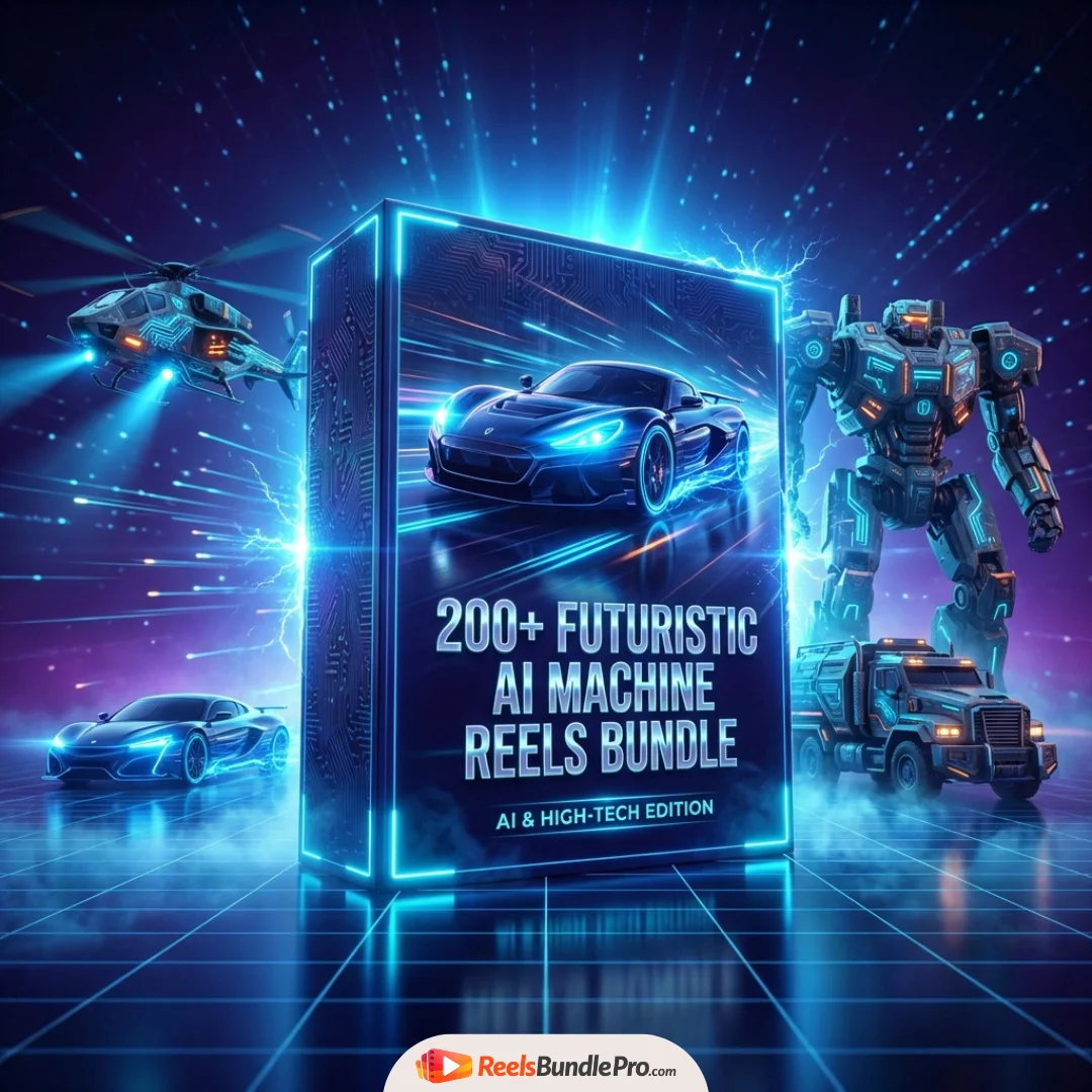 200+ Futuristic Machine AI Reels Bundle for Instagram & YouTube Shorts
