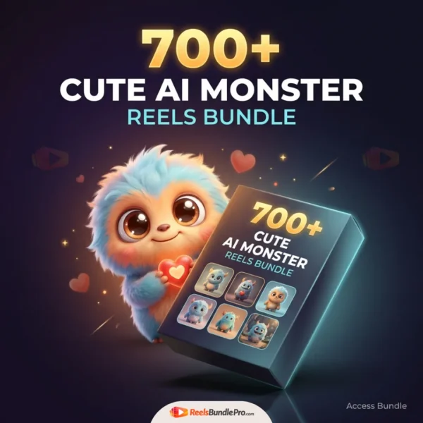 700+ Cute AI Monster Videos Bundle for Instagram & YouTube Shorts