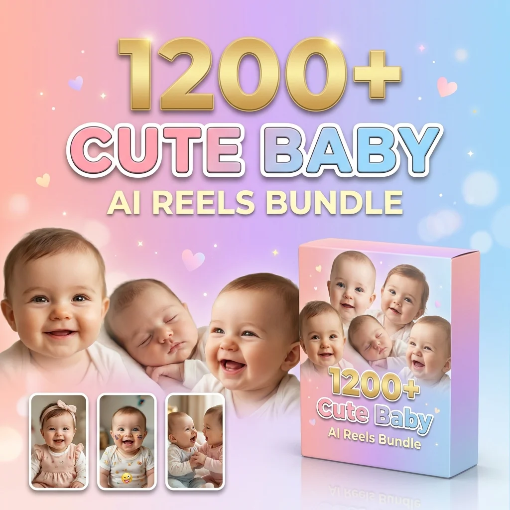 1200+ Cute Baby AI Reels Bundle – Adorable Viral Videos to Grow Instagram, Facebook & YouTube Shorts 1200+ Cute Baby AI Reels Bundle – Adorable Viral Videos to Grow Instagram, Facebook & YouTube Shorts
