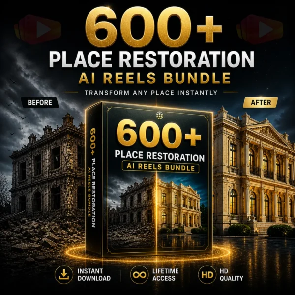 600+ Place Restoration AI Reels Bundle – Best Viral AI Reels Bundle for Reels & Shorts Creators