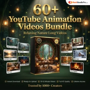 60+ Best YouTube Animation Videos Bundle – Premium Relaxing Nature Long Videos for YouTube Channel