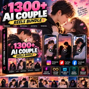 1300+ Romantic AI Couple Reels Bundle – Best Viral Reel Bundle for Instagram Creators