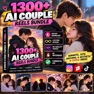 1300+ Romantic AI Couple Reels Bundle – Best Viral Reel Bundle for Instagram Creators